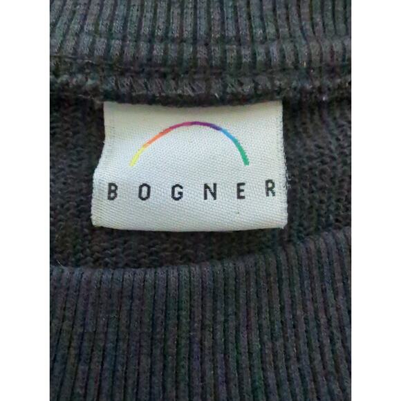 VTG BOGNER Black Sweatshirt Stitch Logo RN 54193 Men's Size Medium - Picture 3 of 7